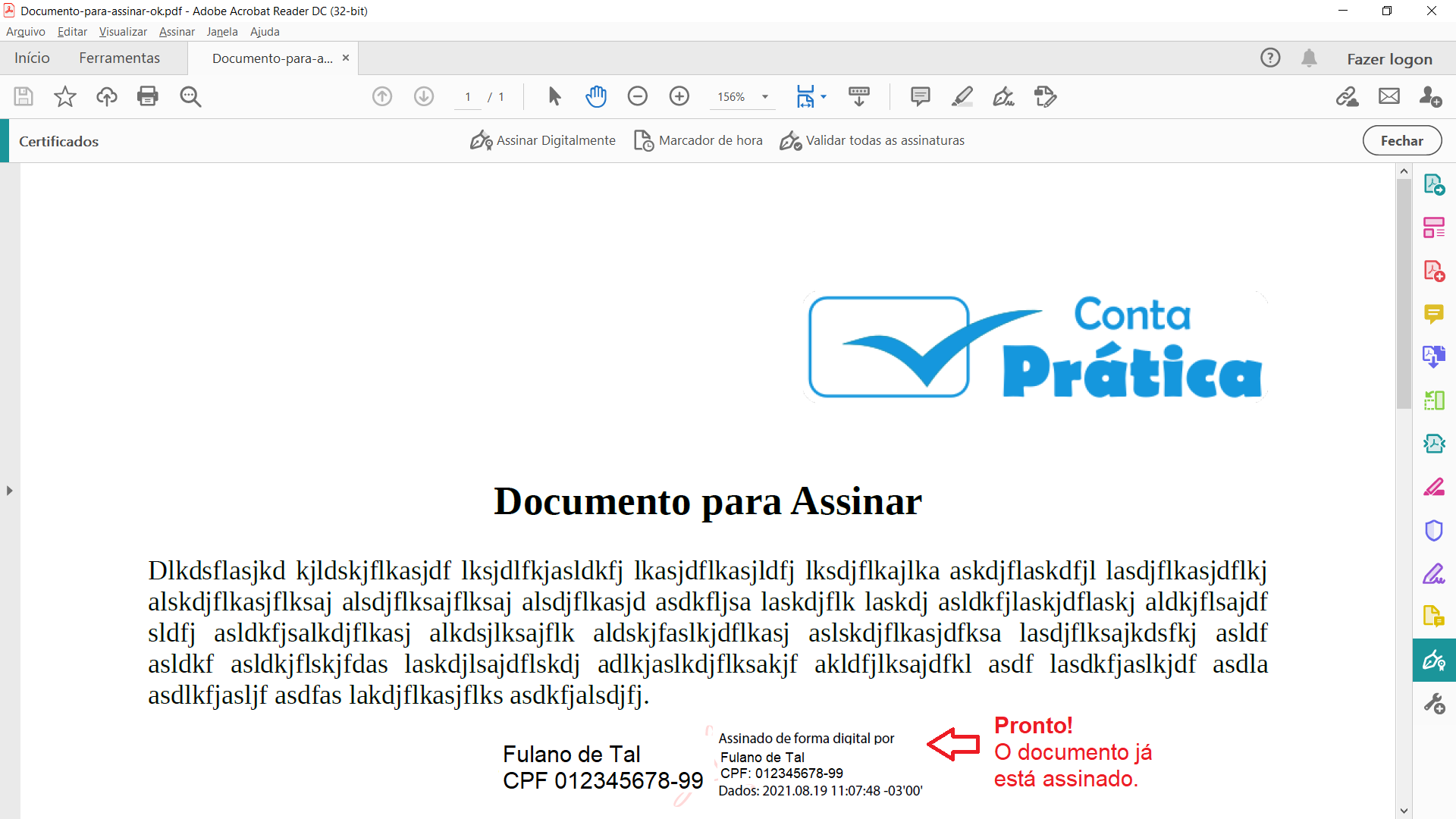 Documento assinado