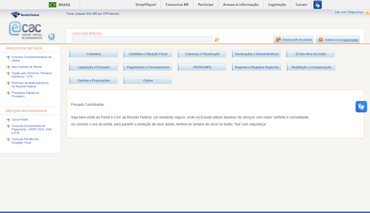 e-Cac Receita Federal
