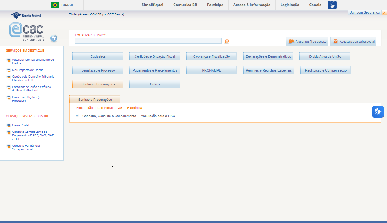 e-Cac Receita Federal